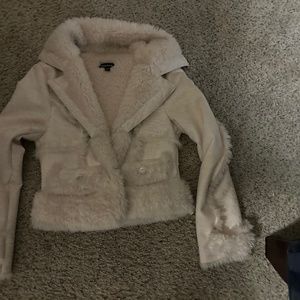 BeBe Winter white suede jacket